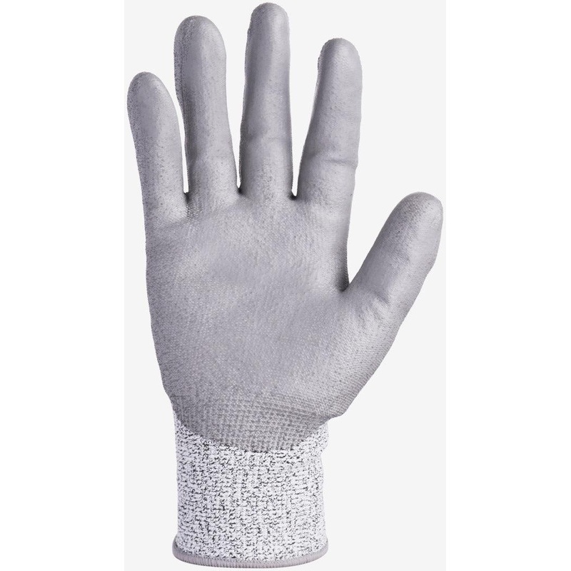 Ralston CanSafe - PU Coated Palm Cut Gray Resistant Gloves with White Hem - Level 3, 2X Size, 72 Pairs/Case - GS13-2X-CYPU