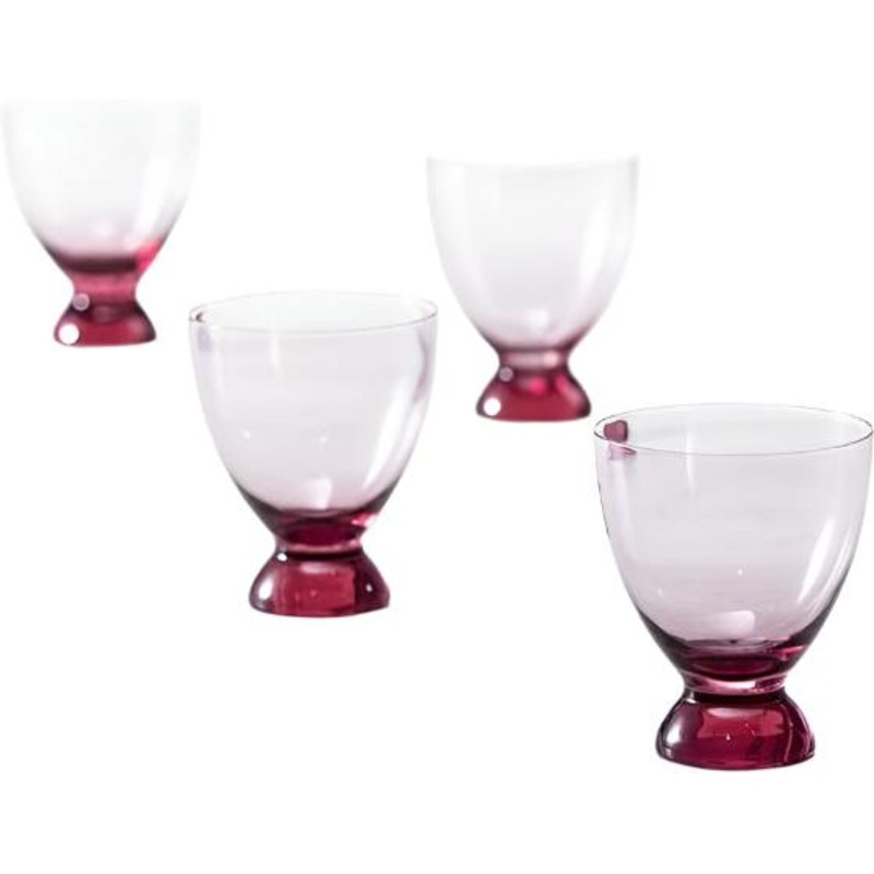 Fortessa - Gala 11.2 Oz Pink Lowball Cocktail Glass, Pack of 4 - GALA.PK.4.01
