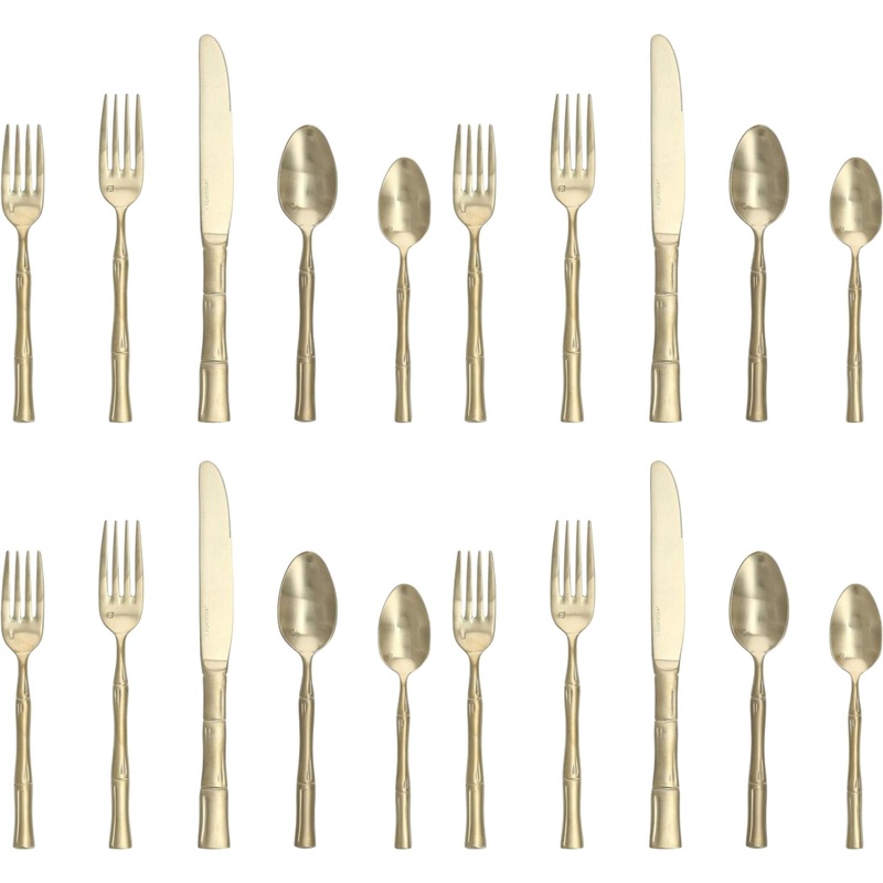 Fortessa - Royal Pacific 20 Pc Brushed Champagne Flatware Set - 20PPS-1277B-05