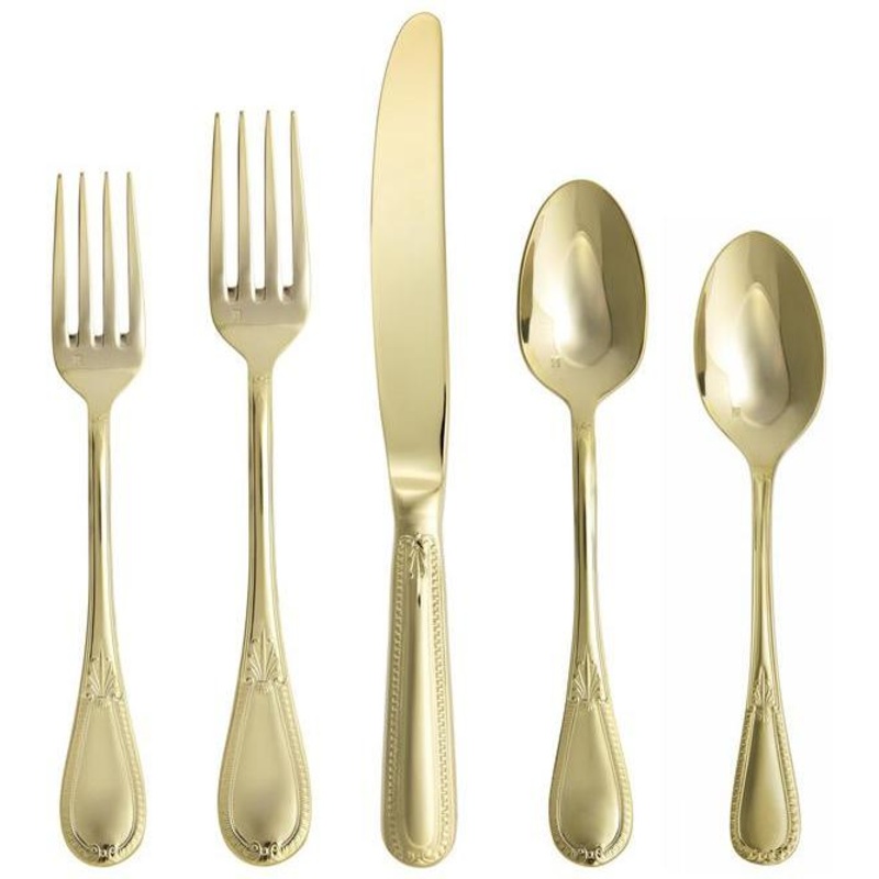 Fortessa - Savoy 5 Pc Gold Flatware Set - 5PPS-2109-05