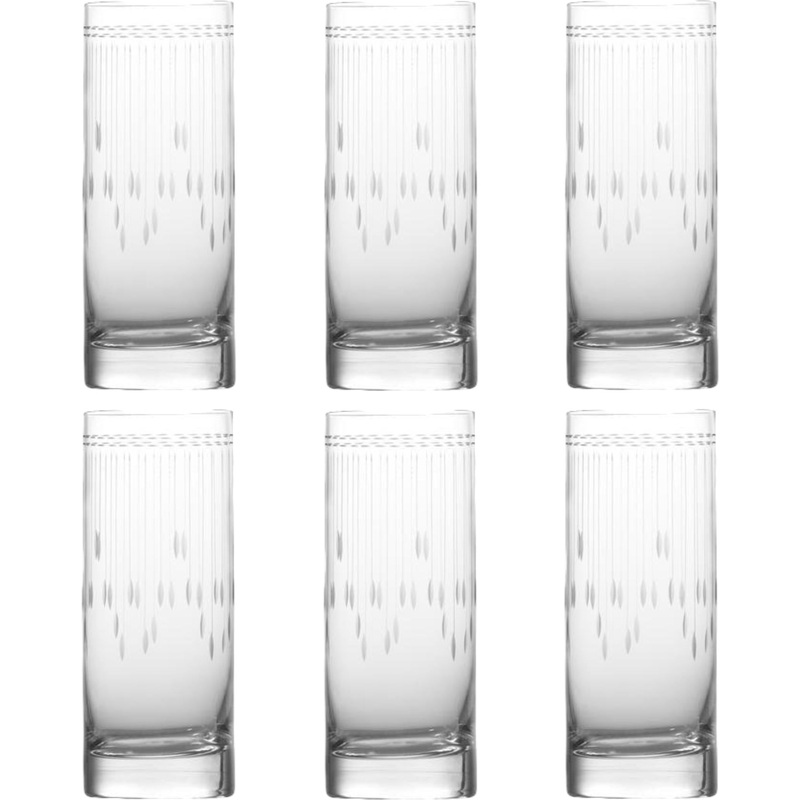 Fortessa - Vanity 11.7 Oz Etched Collins Glass, Pack of 6 - 0017.G577705