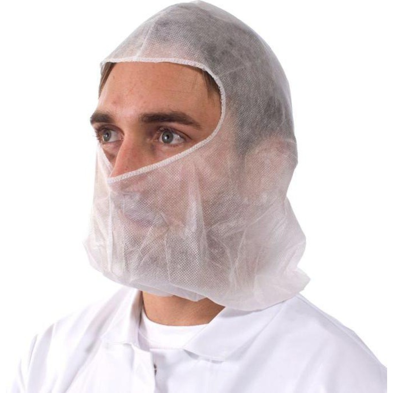 RiteTouch - 16.5" x 14" White Non Woven Balaclava Hood, 1000/Cs - BHP4210