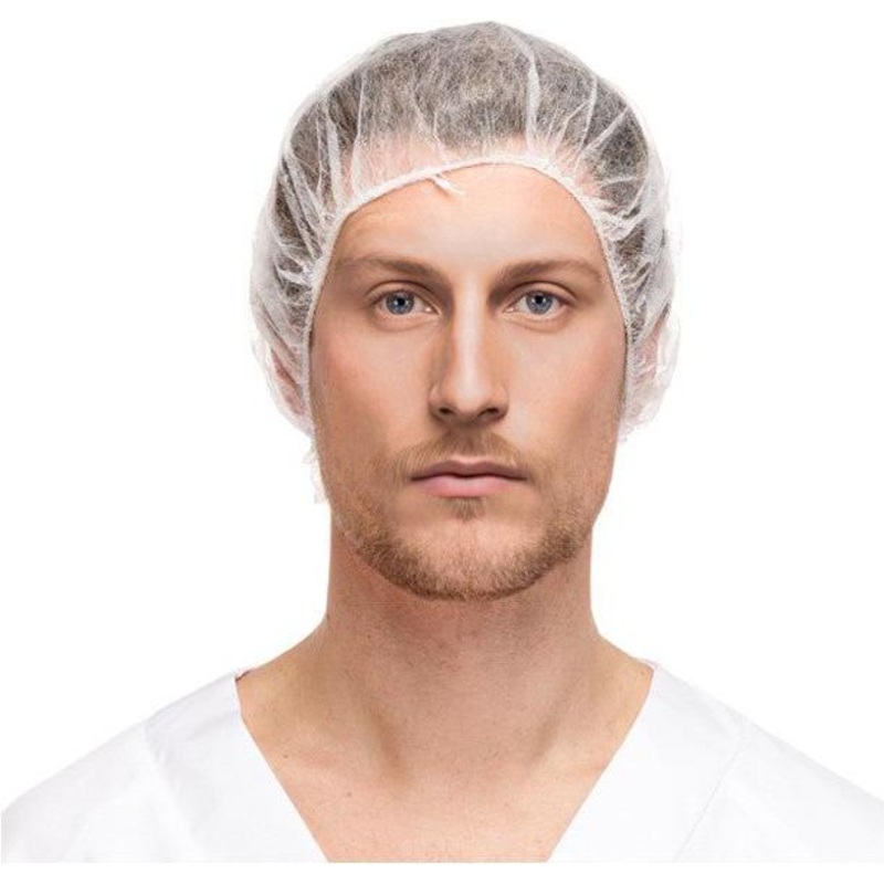 RiteTouch - 24" White Non Woven Bouffant Caps, 1000/Cs - BCP2410