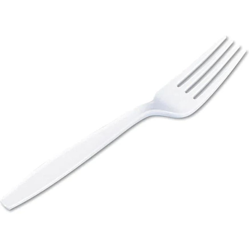 RiteWare - Medium Weight Polypropylene Dispose White Fork, 1000/cs, 180cs/sk - 310195