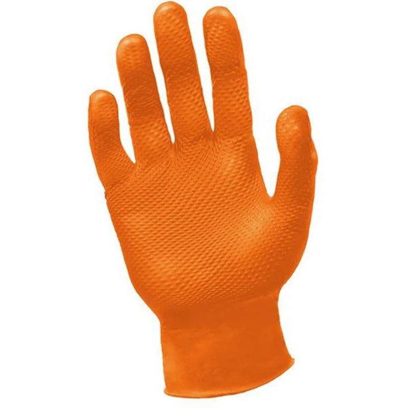 Ronco - Powder Free Octopus Grip 8 mil X-Large Orange Nitrile Gloves, 500/bx - RNC768XL