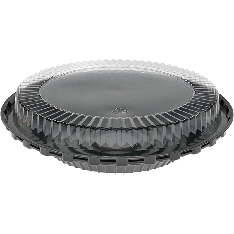 Sabert - 8" Clear Hinged Shallow Pie Container, 120/Cs - SABKP808N
