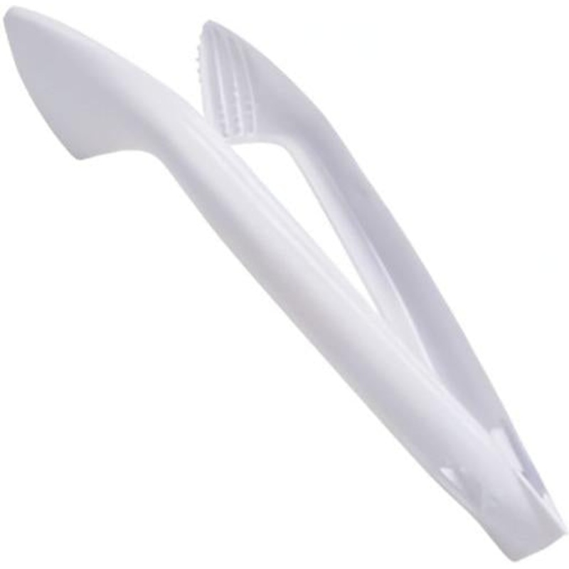 Sabert - 9" White Polypropylene Serving Tong, 36/Cs - UWT36PPT