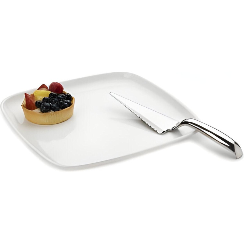 Sabert - White PP 14.1" Mozak Square Platter, 25/Cs - 2314PP