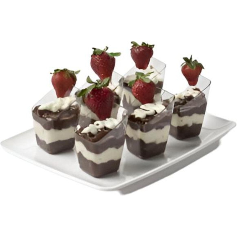 Sabert - White PP 8" x 11" Mozak Rectangle Platter, 72/Cs - 2308PP