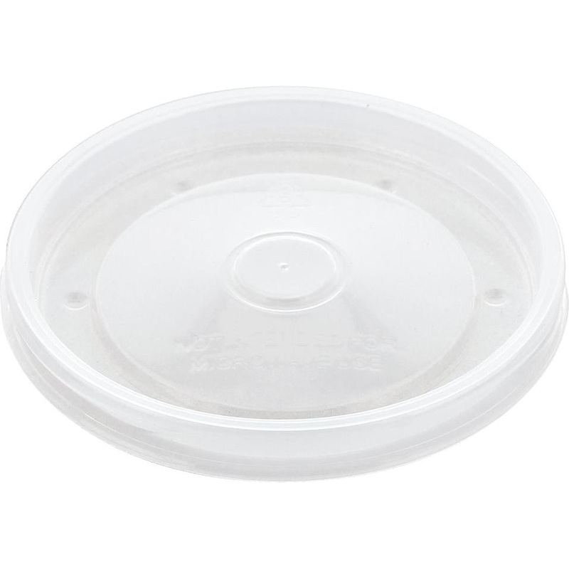 Tilton Plastic - Olly Fresco's Embossed PET Flat Lid For 5.5" diam x 0.1" Clear Bowl (1-282), 600/Cs - 1-283