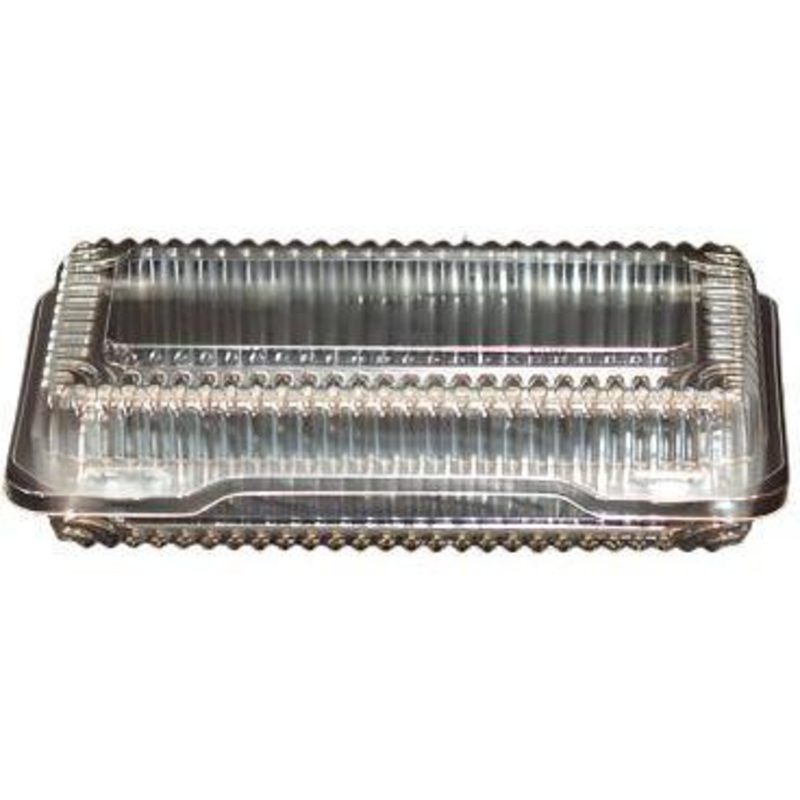 Vespa - 8.55" x 4.75" x 3.3" Plastic Cake Loaf Container, 400/Cs - 2651085