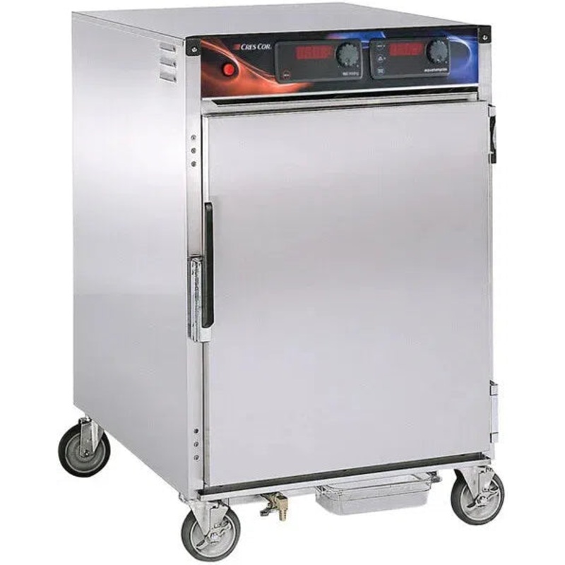 Cres Cor - 120V, 2000W AquaTemp Half Height Insulated Stainless Steel Holding Cabinet - H137WSUA6D (Pre-Order Now, ETA 7-8 Weeks)
