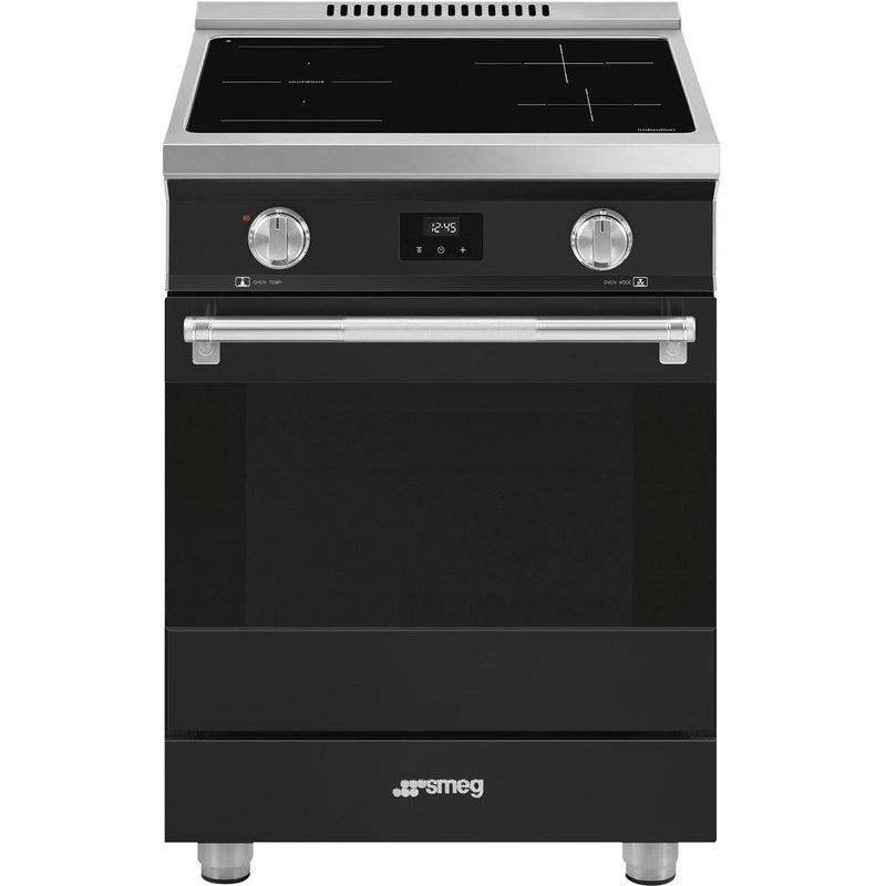 Smeg - 24" Freestanding Matte Black Induction Range - SPR24UIMAN