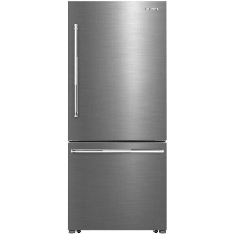 Smeg - 30" Bottom Mount Freestanding Fridge with Auto Ice - BM30URXI