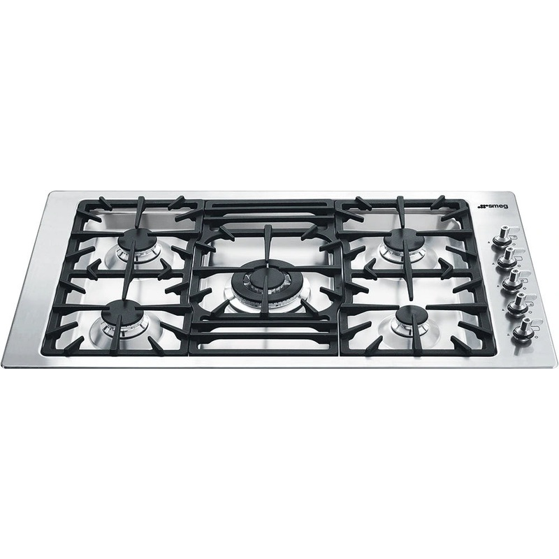 Smeg - Classic 36" Gas Cooktop with Pro Style Knobs - PGFU36X2