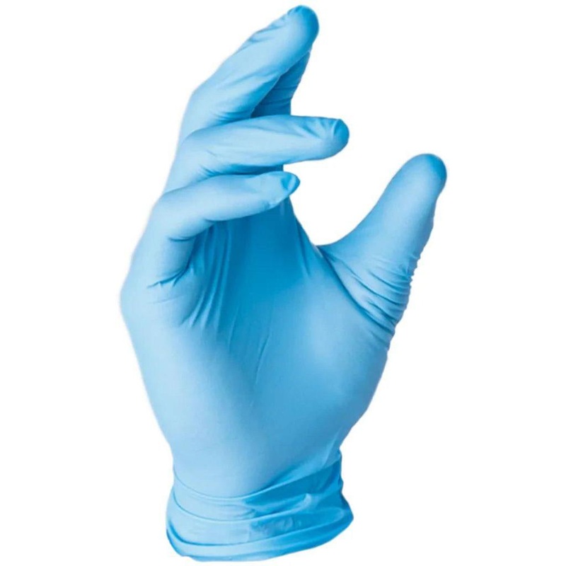 Wayne Safety - Rhino PF Large Blue Nitrile Gloves, 100/bx - 352787