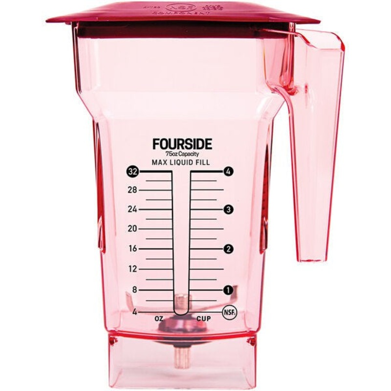 BlendTec - FourSide 75 Oz Red Jar with Red Hard Lid, Pack of 2 - 40-710-07