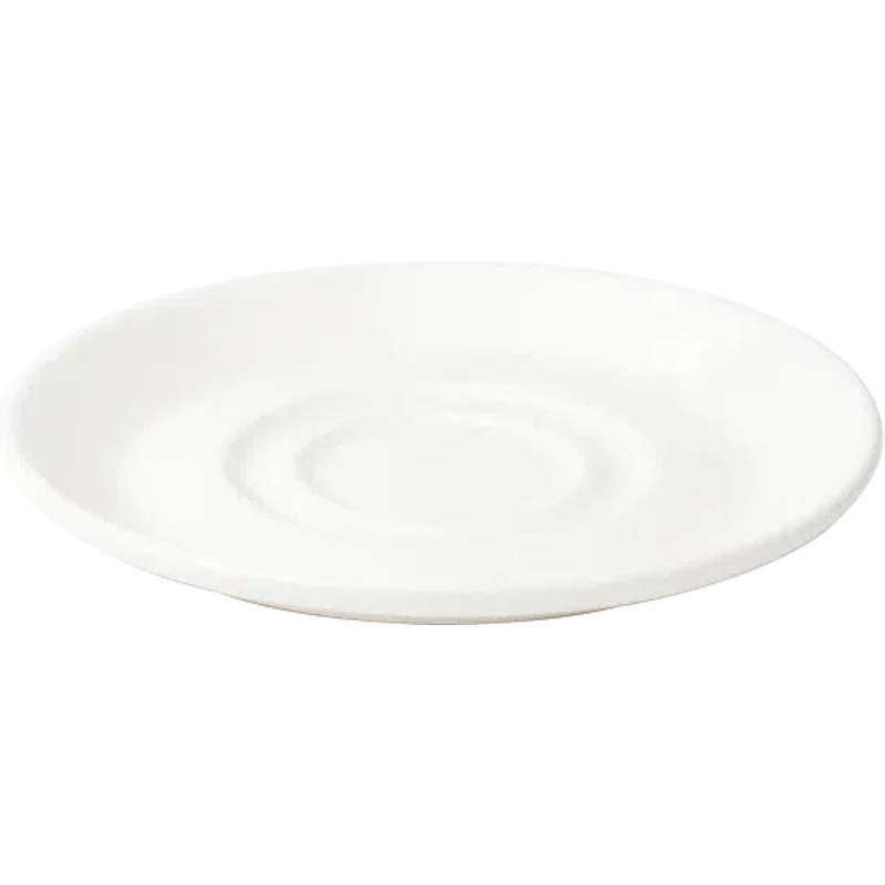 Browne - FOUNDATION 6" Porcelain White Saucer, 3 Dz - 5630173