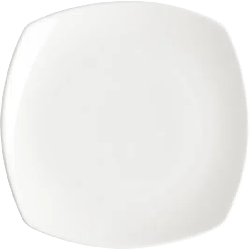 Browne - FOUNDATION 8.5" Porcelain Rounded Square Coupe White Plate, 2 Dz - 5630196