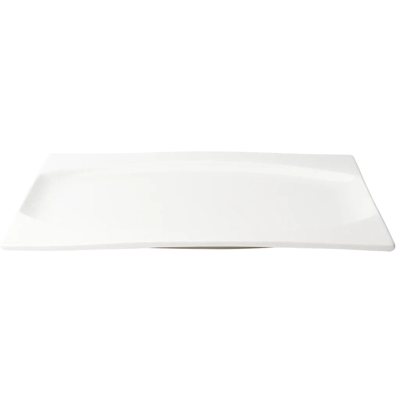Browne - FOUNDATION 12.75" x 9.5" Porcelain White Rectangular Plate, 1 Dz - 5630186