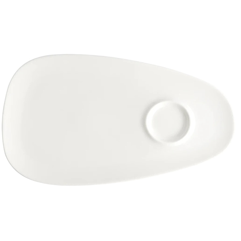 Browne - FOUNDATION 13.25" x 7.5" Porcelain White Oval Coupe Plate, 1 Dz - 5630170