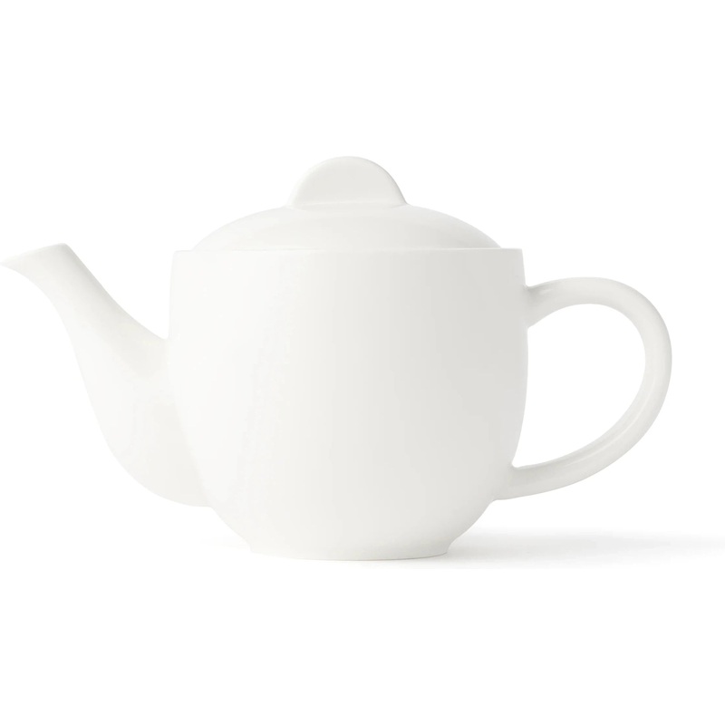 Browne - FOUNDATION 15.2fl Oz Porcelain White Teapot, Pack of 4 - 5630133