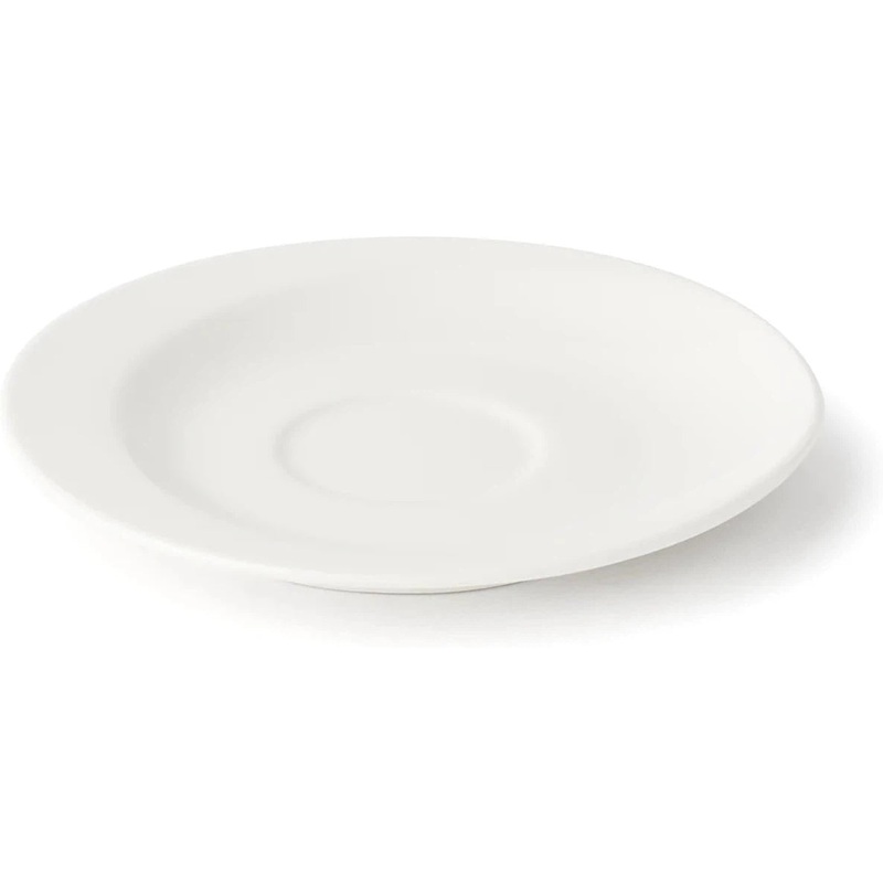 Browne - FOUNDATION 4.5" Porcelain White Saucer, 3 Dz - 5630171