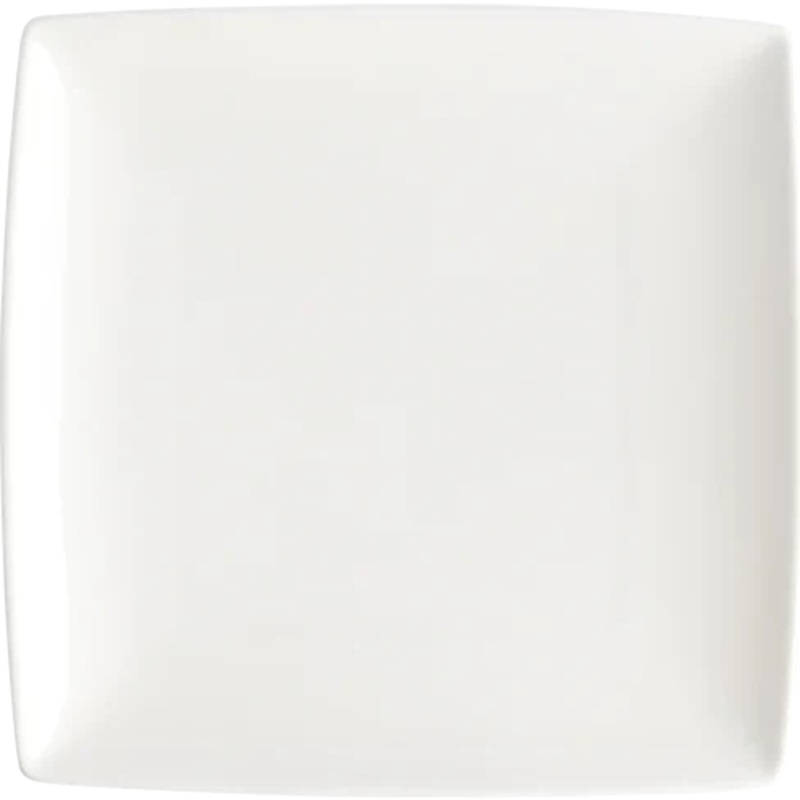 Browne - FOUNDATION 8" Porcelain Square White Plate, 3 Dz - 5630190