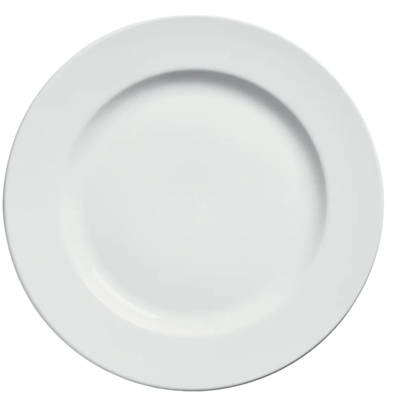 Browne - PALM 6.25" White Wide Rim Porcelain Side Plate, 3 Dz - 563991