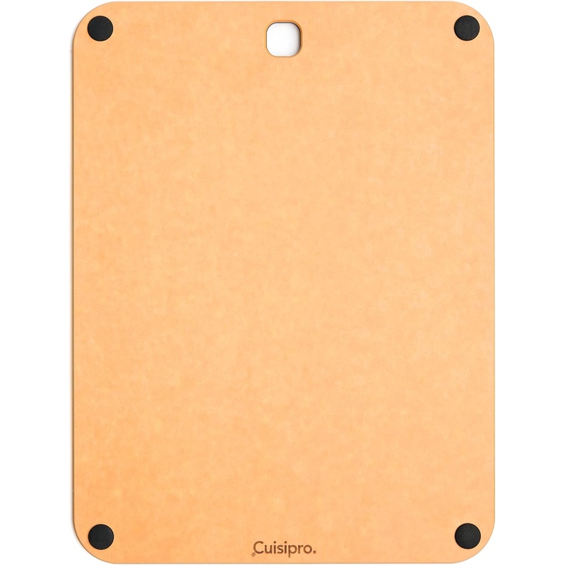 Cuisipro - 12" x 9" Natural/Slate Fibre Wood Silicone Feet Cutting Board - 74791700