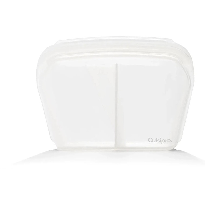 Cuisipro - 1300 ml Clear Stand Up Reusable Bag with Divider, Pack of 6 - 74796200