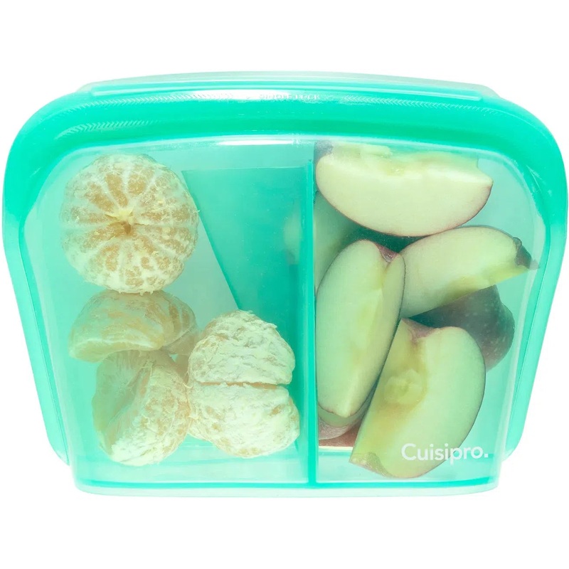 Cuisipro - 1300 ml Green Stand Up Reusable Bag with Divider, Pack of 6 - 74796204