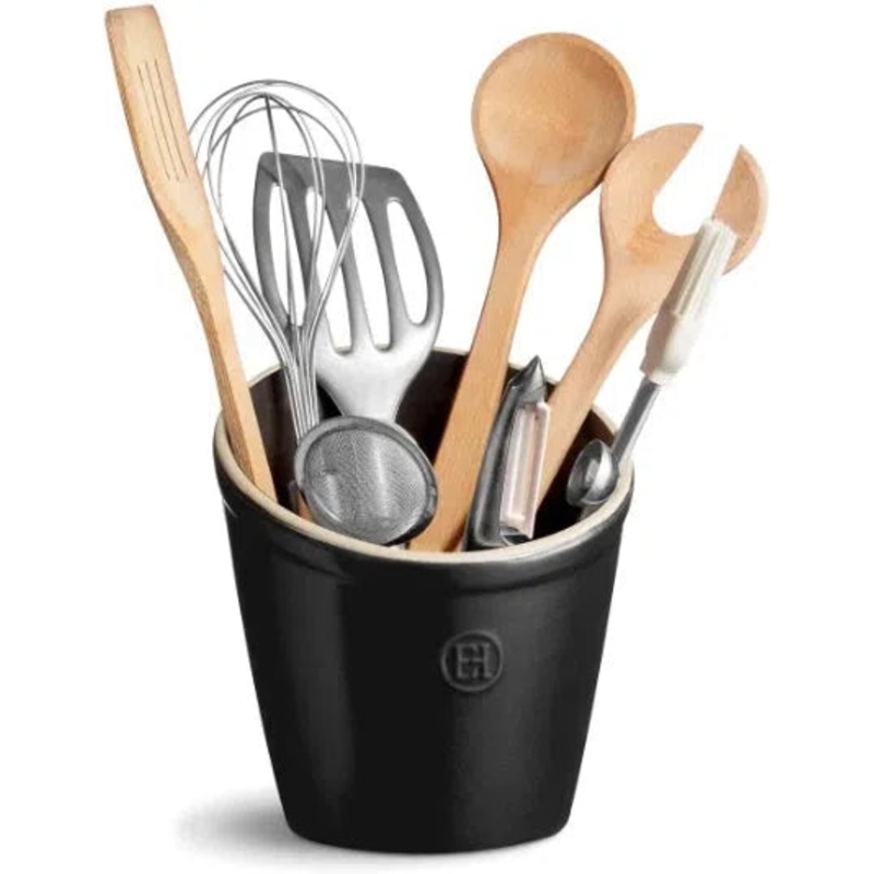 Emile Henry - 5.5" Truffle Black Utensil Holder - 91710218