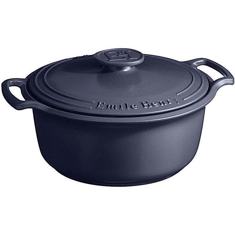 Emile Henry - 6 Qt Sublime Medium Indigo Round Stewpot - 91664760