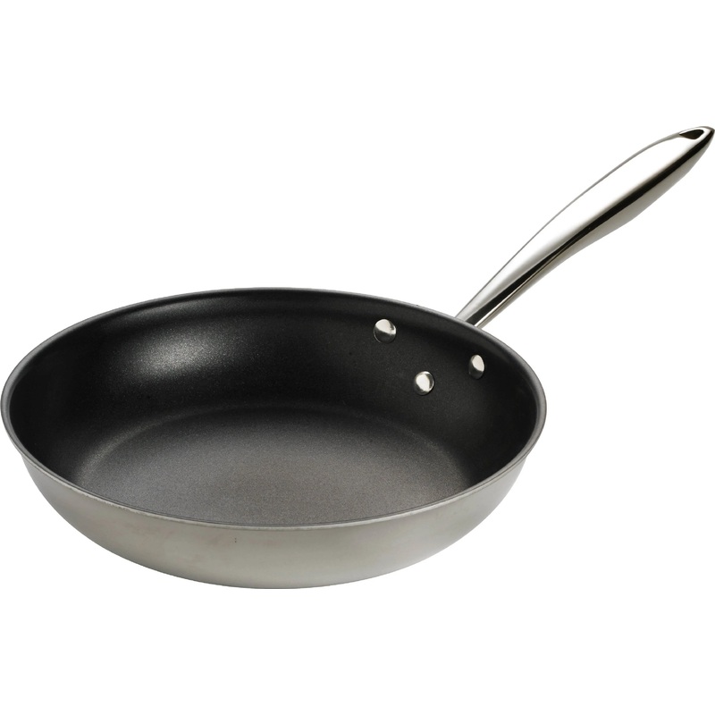 Thermalloy - 9.5" Tri-Ply Stainless Steel Non-Stick Fry Pan with ProGrip Handle - 5724157