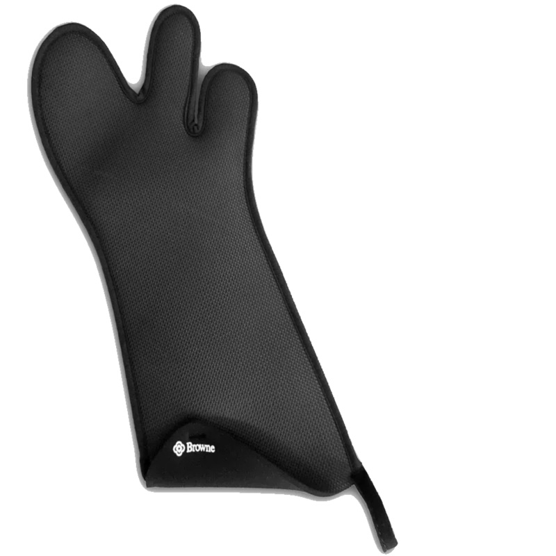 Browne - 16.4" Black Oven Mitt with Nomex Binding - 5443602