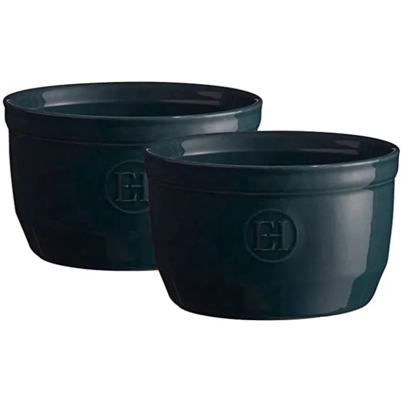 Emile Henry - 4" x 2.4" BLEU NUIT Ramekin-X, Set of 2 Pc - 91464010