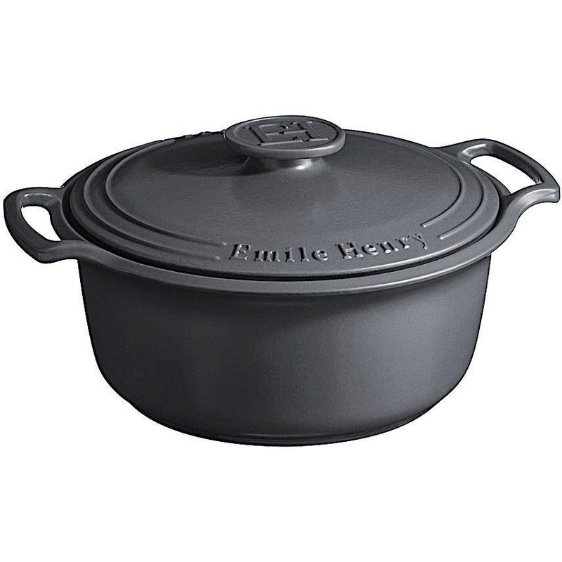 Emile Henry - 6 Qt Sublime Medium Slate Round Stewpot - 91774760