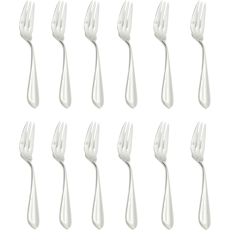 Fortessa - 7.3" Stainless Steel Forge Fish Fork, Pack of 12 - 1.5.109.00.031