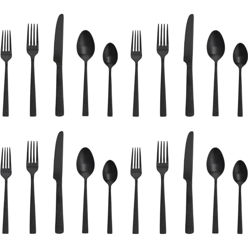 Fortessa - Nomad 20 Pc Stainless Steel Black Flatware Set - 20PPS-5076B-05