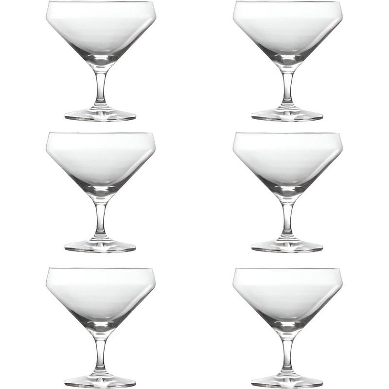 Fortessa - Pure 23.3 Oz Short Stem Martini Glass, Pack of 6 - 0026.123115