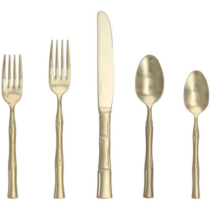 Fortessa - Royal Pacific Brushed Champagne 5 Pc Flatware Set - 5PPS-1277B-05