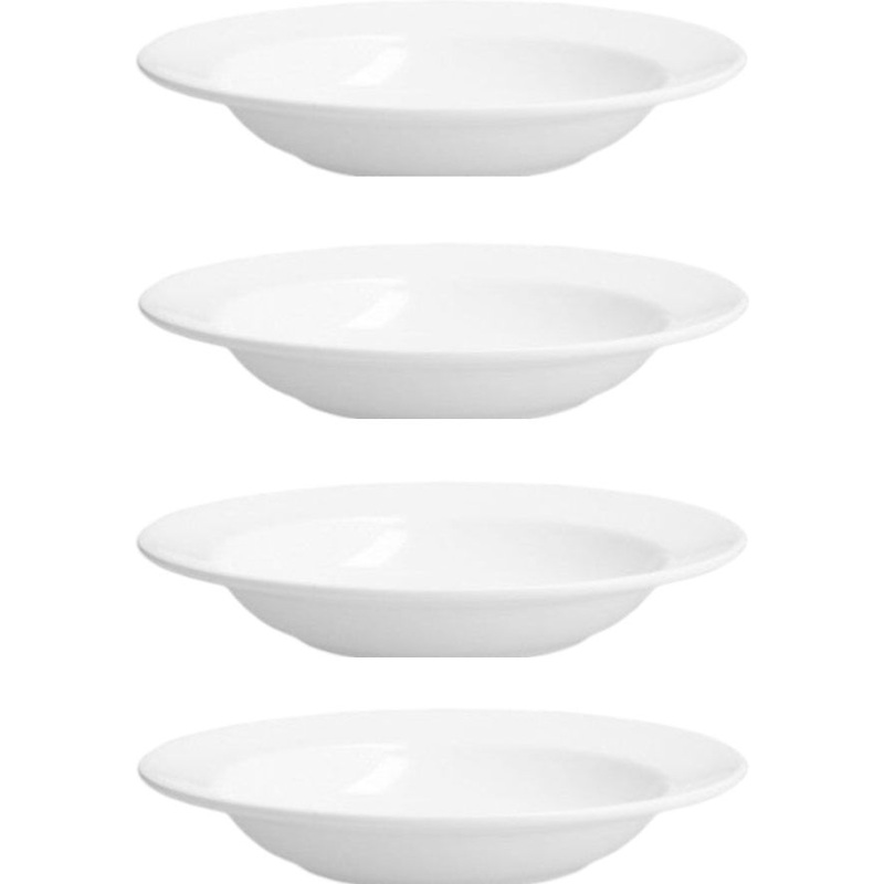Fortessa - 14 Oz Andromeda Rim Soup Plate, Pack of 4 - HBW-00-201