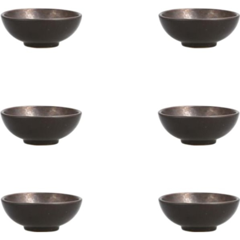 Fortessa - 3.75 Oz Nivo Metallic Rice/Cereal Bowl, Pack of 6 - D752.309.0000