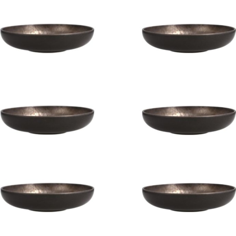 Fortessa - 59 Oz Nivo Metallic Low Dinner Bowl, Pack of 6 - D752.126.0000