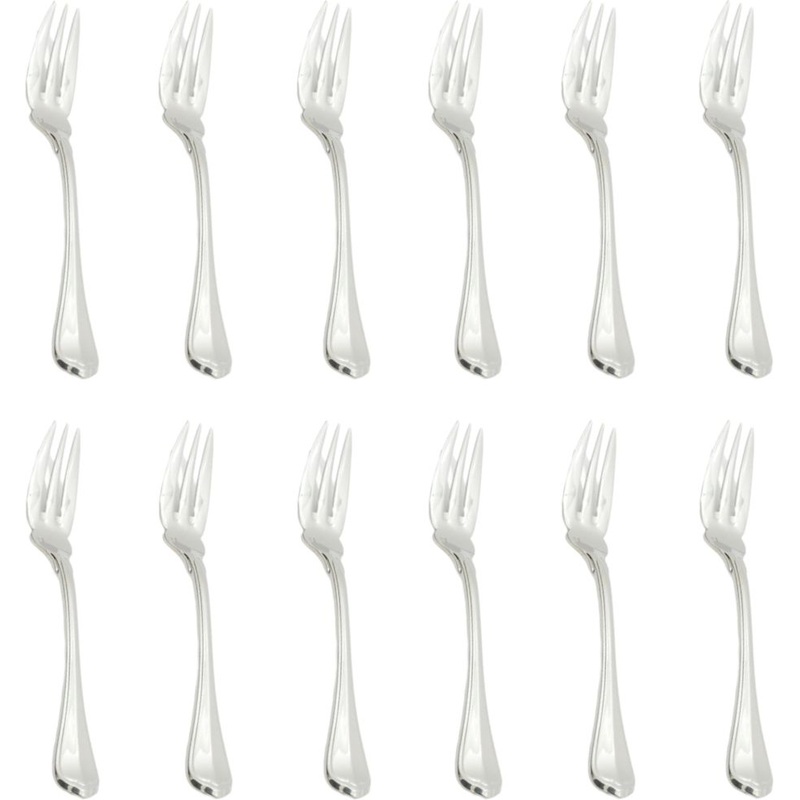 Fortessa - 7.4" Stainless Steel San Marco Fish Fork, Pack of 12 - 1.5.190.00.031