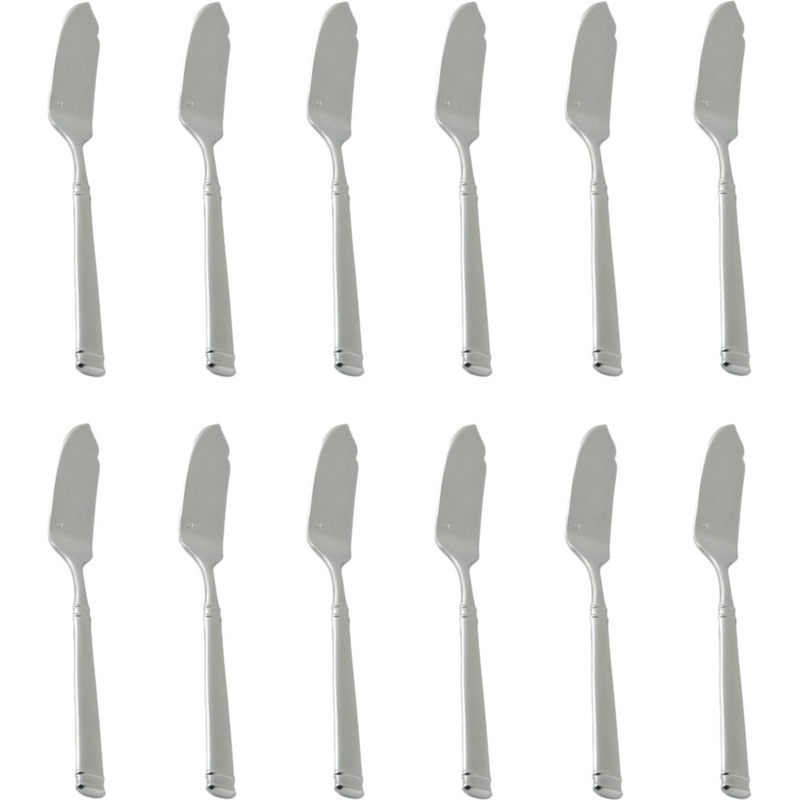 Fortessa - 7.6" Stainless Steel Bistro Fish Knife, Pack of 12 - 1.5.130.00.032