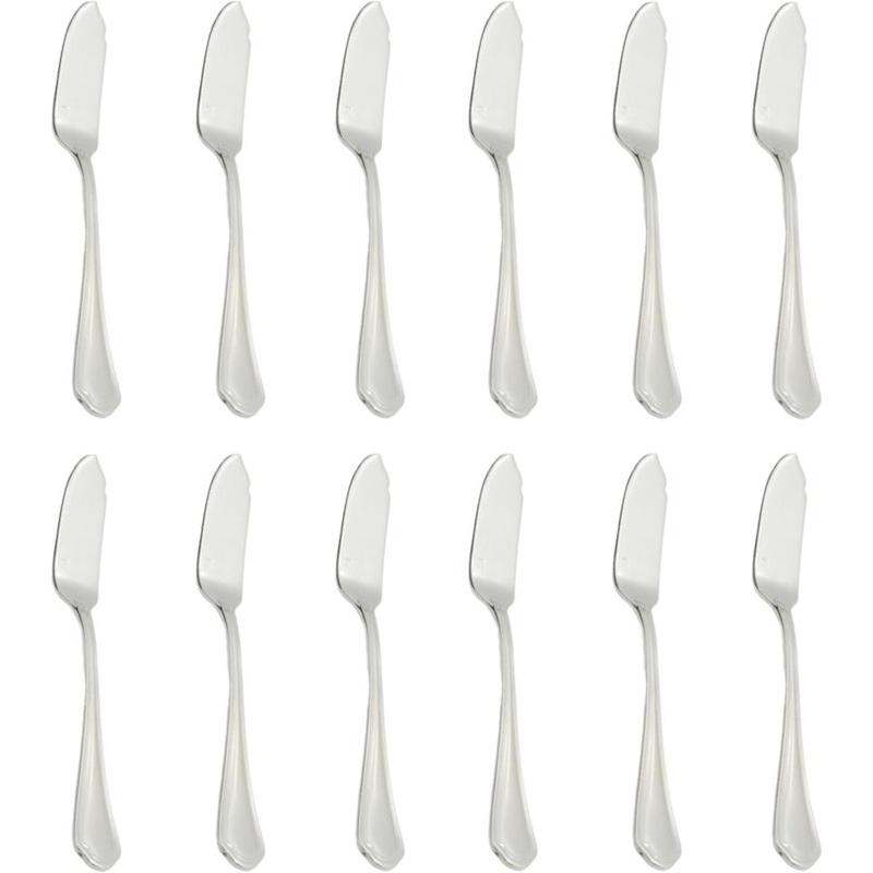 Fortessa - 7.6" Stainless Steel Medici Fish Knife, Pack of 12 - 1.5.110.00.032