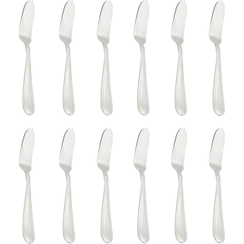 Fortessa - 7.8" Stainless Steel Caviar Fish Knife, Pack of 12 - 1.5.136.00.032