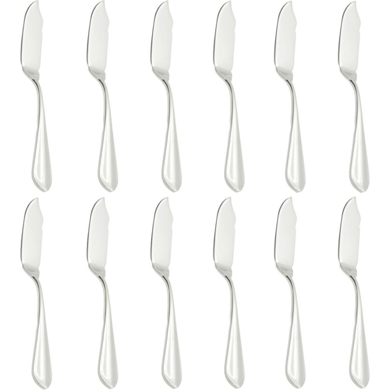 Fortessa - 8.3" Stainless Steel Forge Fish Knife, Pack of 12 - 1.5.109.00.032
